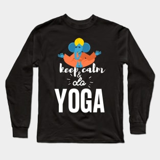 Yoga Elephant - Keep Calm and do Yoga Long Sleeve T-Shirt